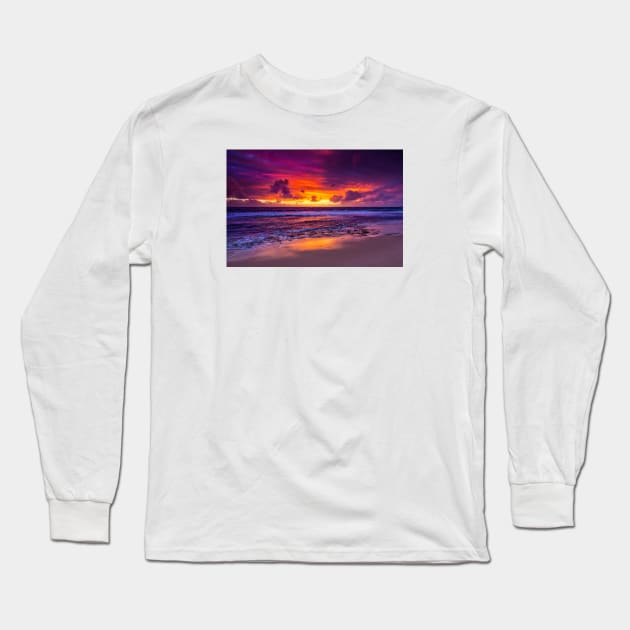 North Beach Sunset, Western Australia Long Sleeve T-Shirt by paulmp